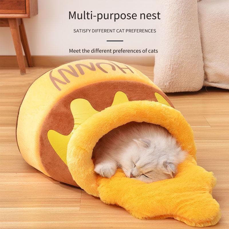 Cama De Gato Em Formato De Jarra De Mel , Ninho Fofo De Desenho Animado Para Animais De Estimação , Quatro Estações , Un