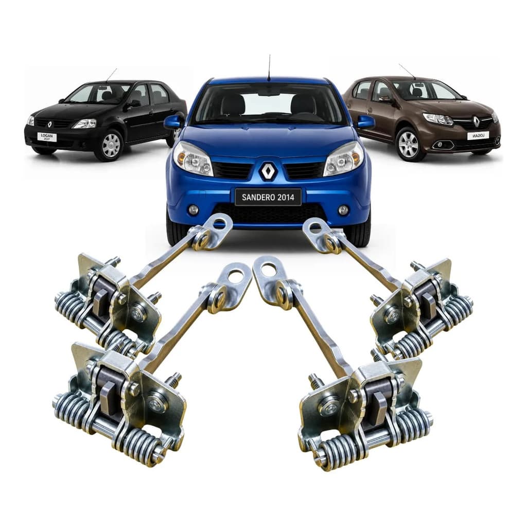 Kit 4 Limitador Da Porta Renault Sandero 2011 2012 2013 2014