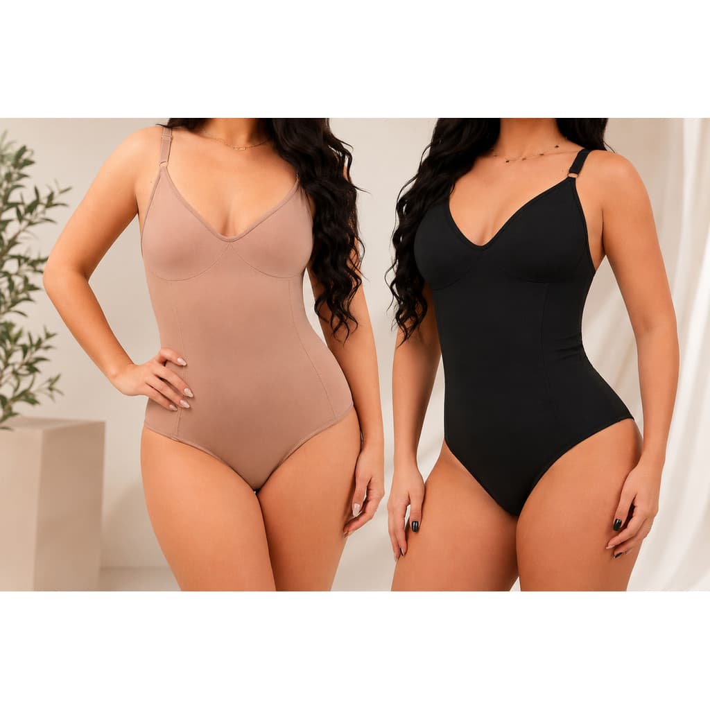 Cinta Body Modelador Suplex Sem Bojo Redutora De Medidas Com Compressão Alça Reforçada Slim