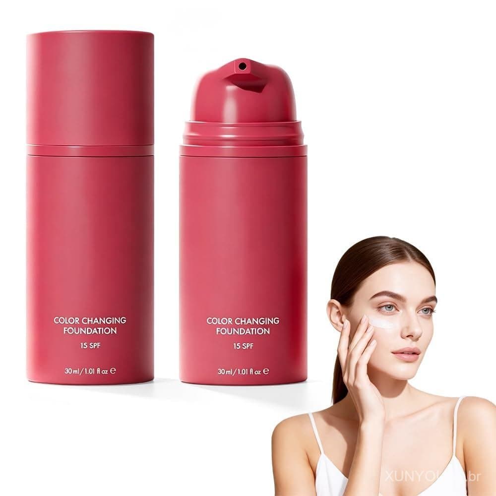 Bastão de Base Coreana que Muda de Cor, Base de Maquiagem que Muda de Cor para Pele Madura, Base de Maquiagem Coreana, C