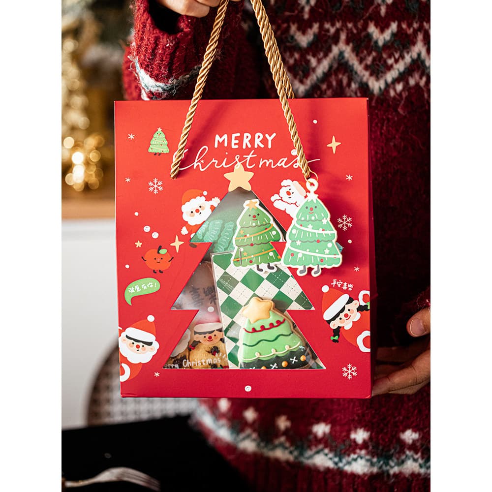 Saco de embalagem de presente de natal saco de papel pequena caixa de presente saco de presente véspera de natal maçã po