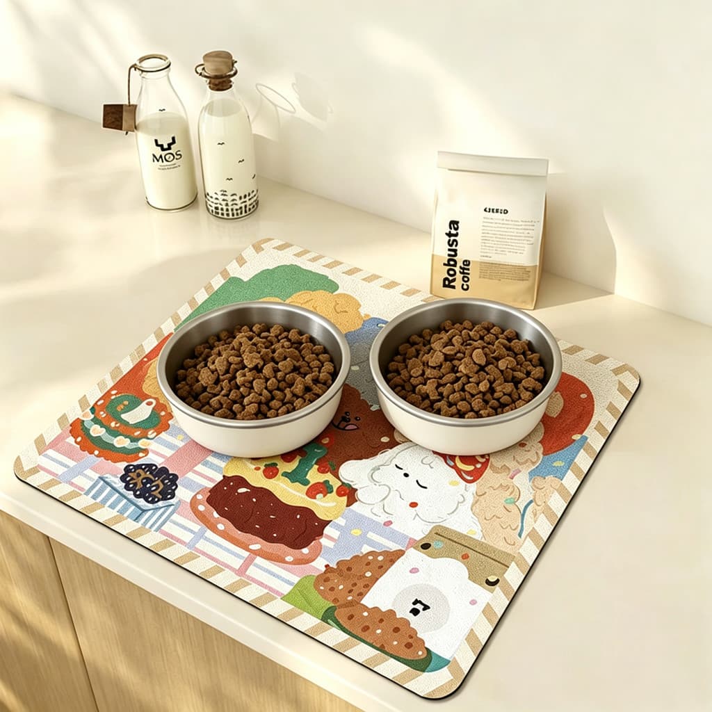Pet gato Placemat gato tigela esteira antiderrapante anti-derramamento gato cão comer esteira de Silicone fácil de limpa