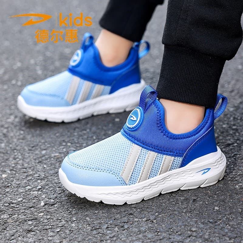 Delhui sapatos infantis para meninos, sapatos casuais respiráveis de malha para primavera e outono 2026