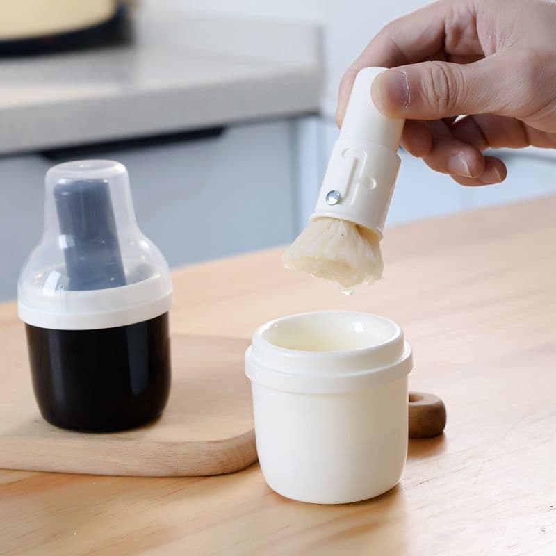 Escova de óleo importada do Japão com garrafa Escova de churrasco integrada Cozinha doméstica Resistente a altas tempera