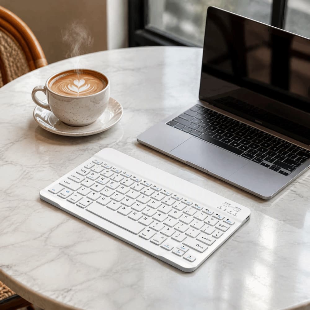 Mini Teclado , Bluetooth Super Fino De 10 Polegadas Portátil Recarregável De Tamanho Sem Fio