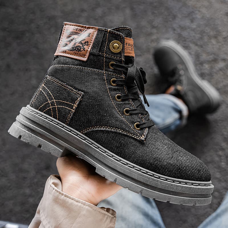 Botas Martin masculinas tamanho 48 botas masculinas de cano alto Extra grandes botas jeans 46 botas curtas de sola gross