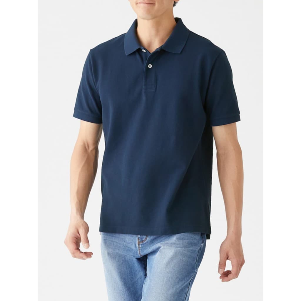 Muji camisa polo masculina de manga curta negócios Casual topo cor sólida All-Match lapela camisa polo verão novo estilo