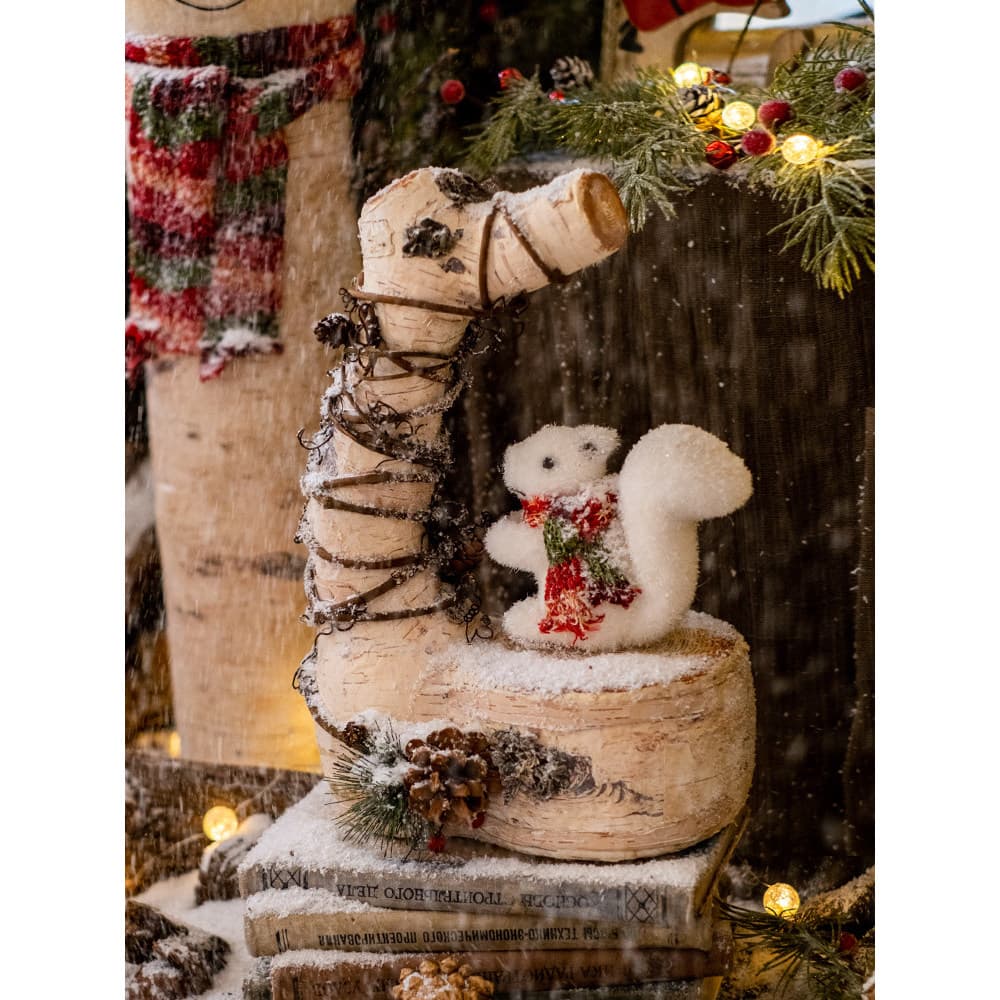 Juhan atmosfera de natal decoração criativa esquilo decoração do feriado Shopping janela exibição cena decoração