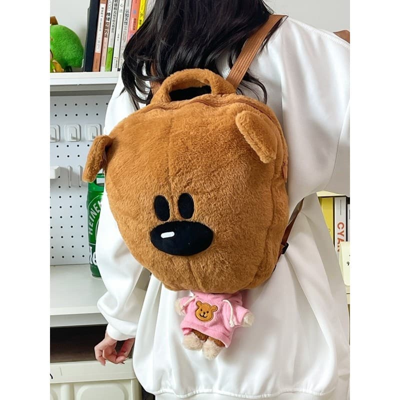 Sr. Handou Teddy Bear Mochila Novo Estilo Bonito de Alto Valor All-Match Bolsa Escolar de Viagem Mochila Leve de Grande