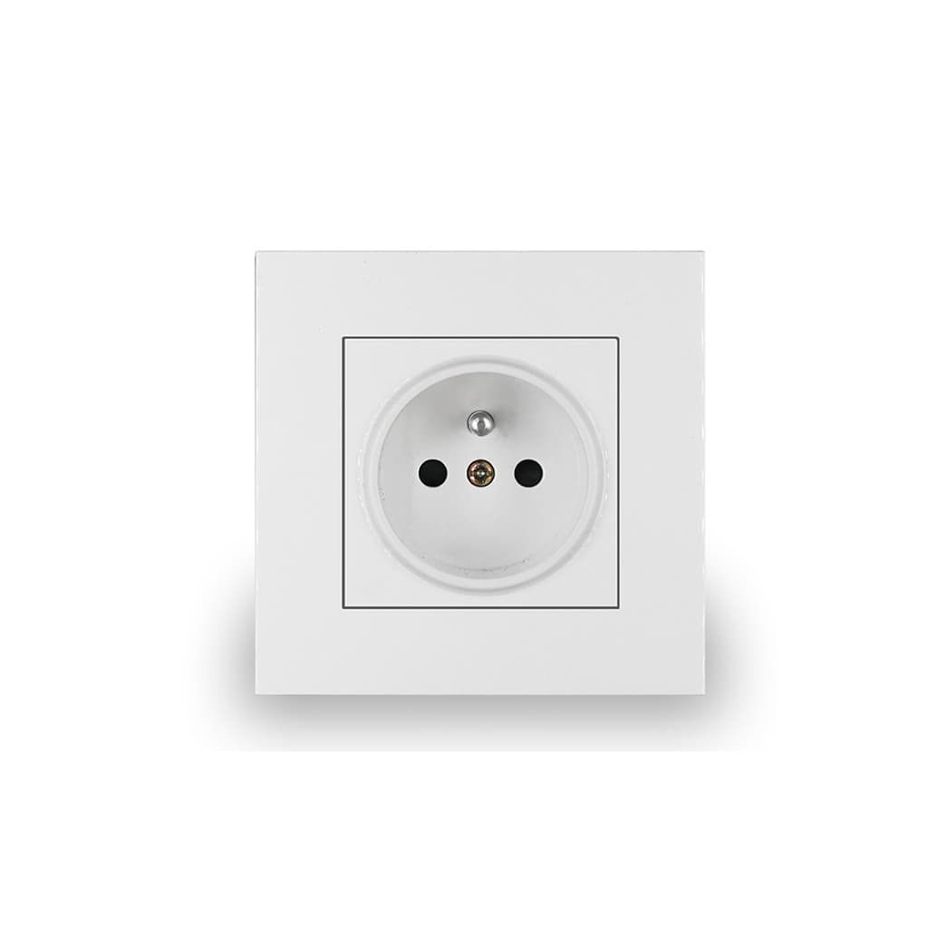 Tipo 86 francês USB parede painel de tomada de dois furos escondido padrão francês coreano aterramento três pólos 16A in
