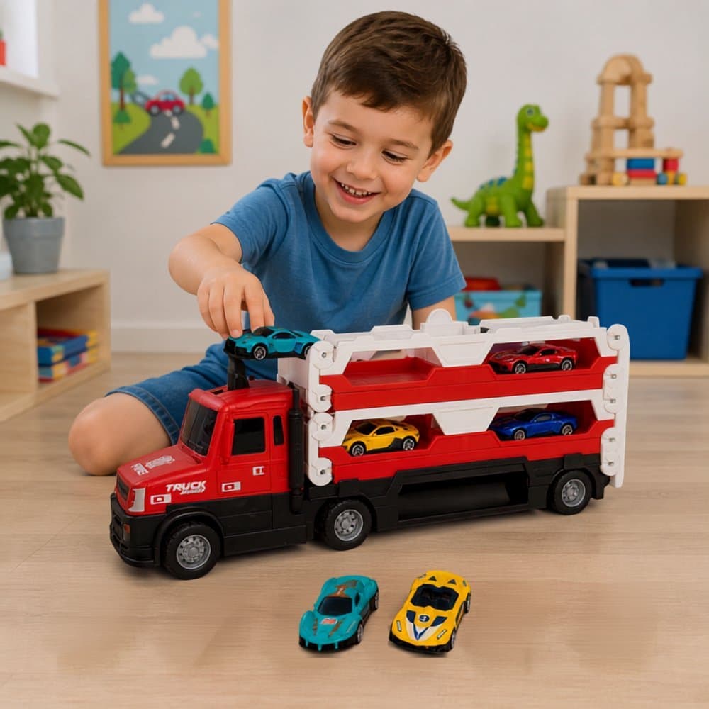 Caminhão 2 em 1 dos Bombeiros Race & Truck