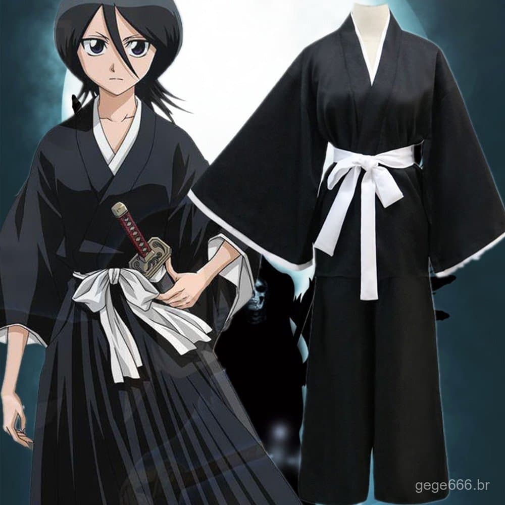 Fantasia de Cosplay do Anime Japonês Bleach / Kimono Rukaki