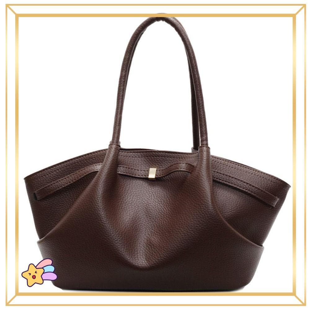 PETS1 Bolsas Femininas , De Ombro De Couro PU De Cor Sólida Nas Axilas , Sacola De Grande Capacidade Com Padrão De Lichi