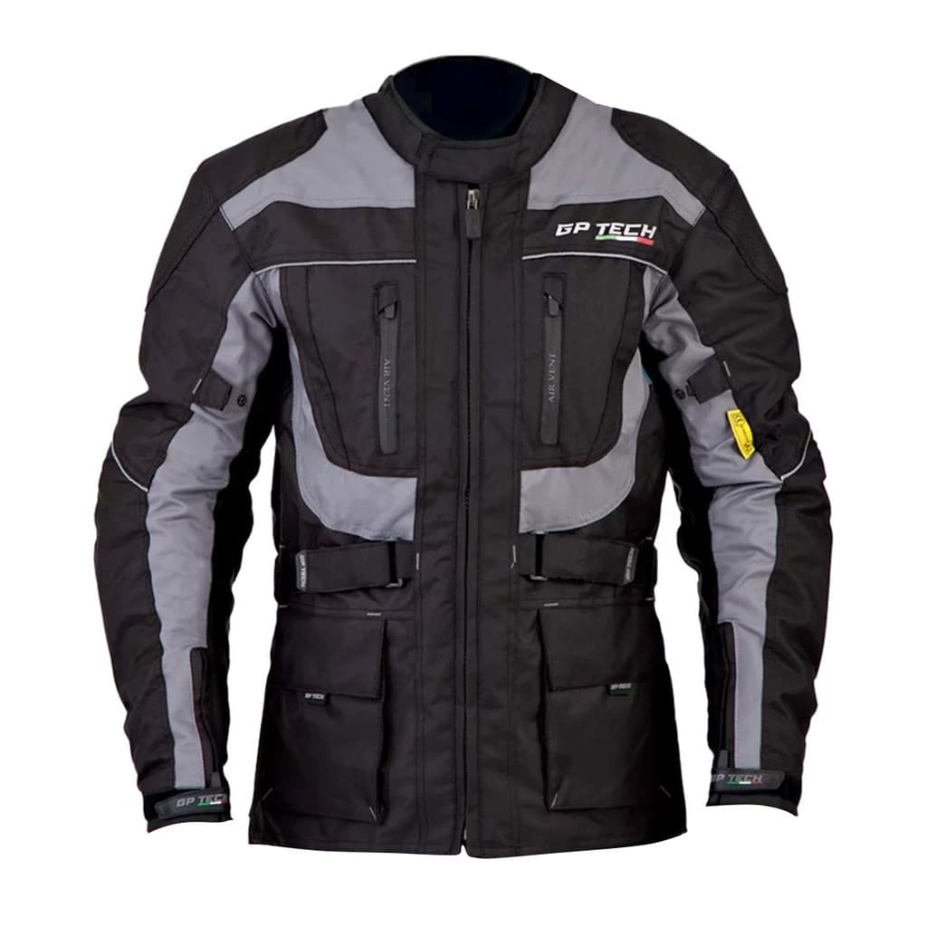 Jaqueta Gp Tech Explorer C/ Proteções Preto/Cinza