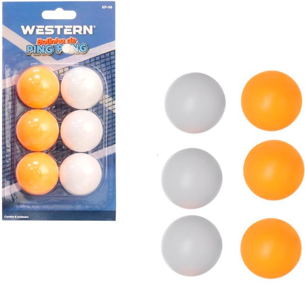 Kit 6 Bolinhas De Ping Pong Tênis De Mesa Bolinha Branca