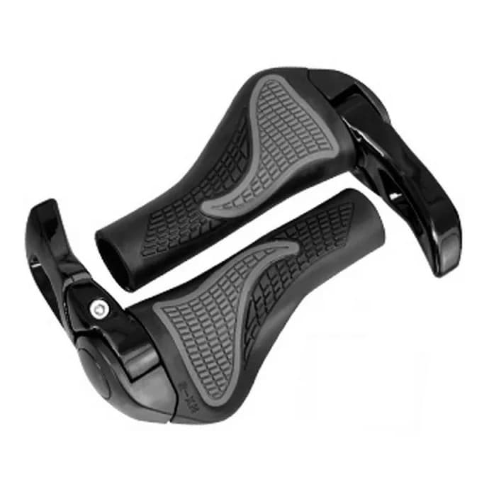 2x Manopla Punho Anatômico Com Bar End Apoio De Guidão Bike