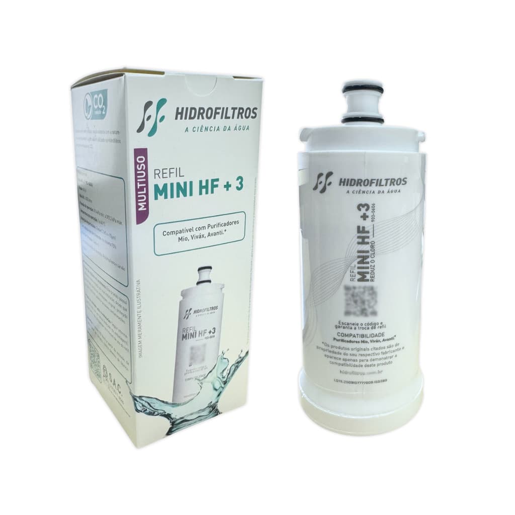 Refil Filtro Compatível Mio, Viváx, Avanti Vela Purificador Hidrofiltros HF+3