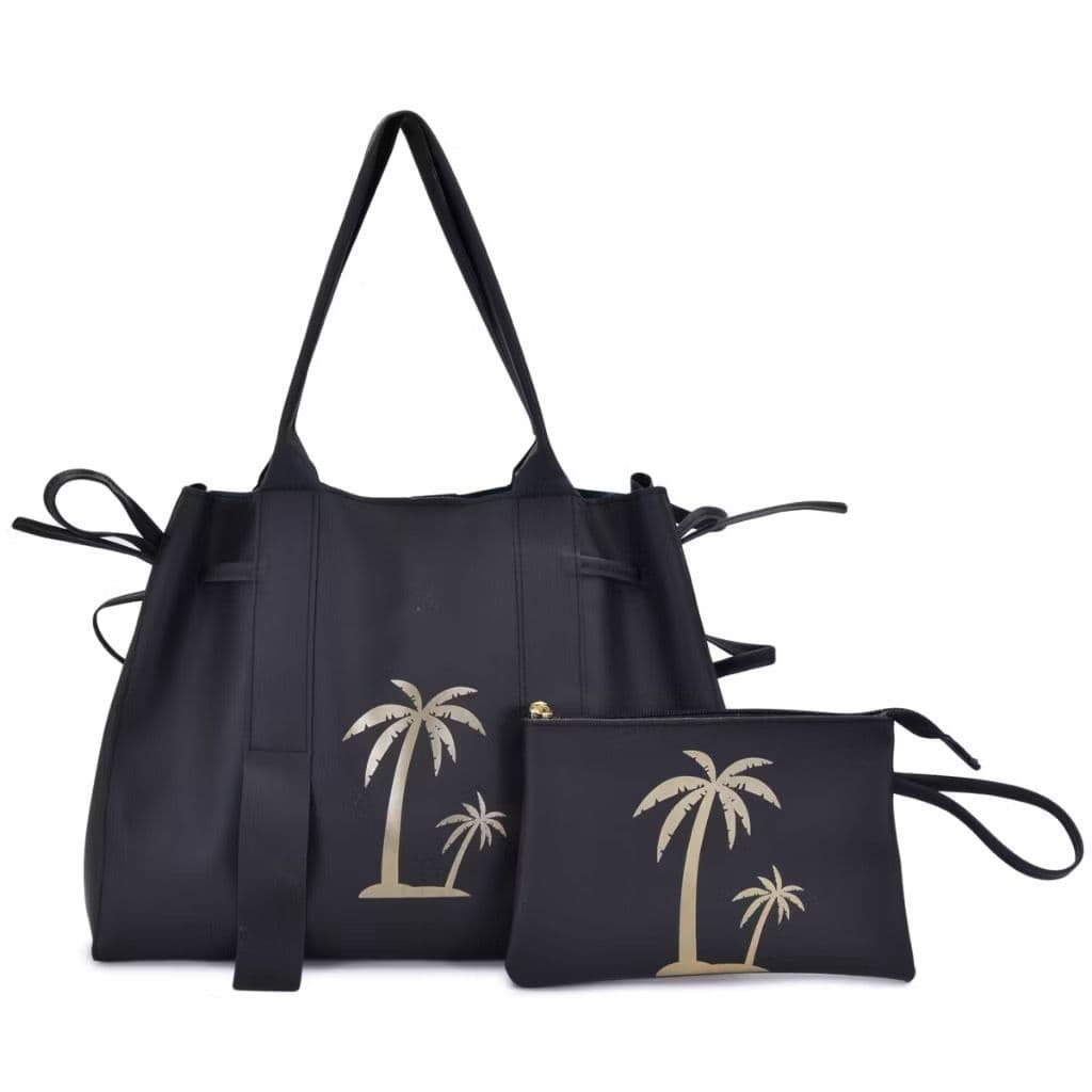 Bolsa Feminina De Praia Silicone Impermeável Com Necessaire