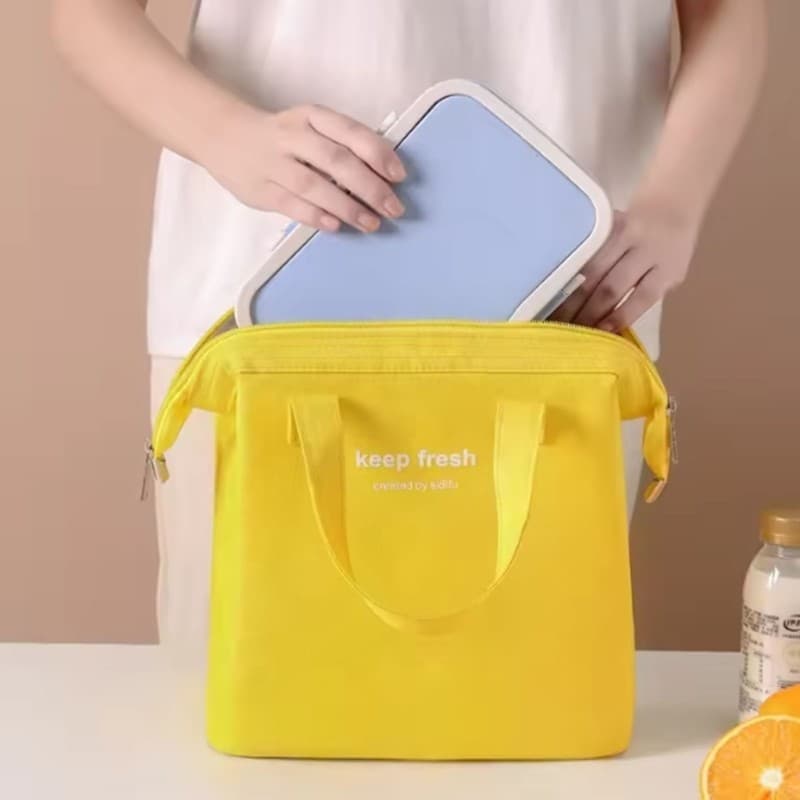 Saco De Almoço Isolado YU Com Forro À Prova De Vazamentos Bolsa Térmica Durável De Cor Pastel Brilhante Para Estudantes