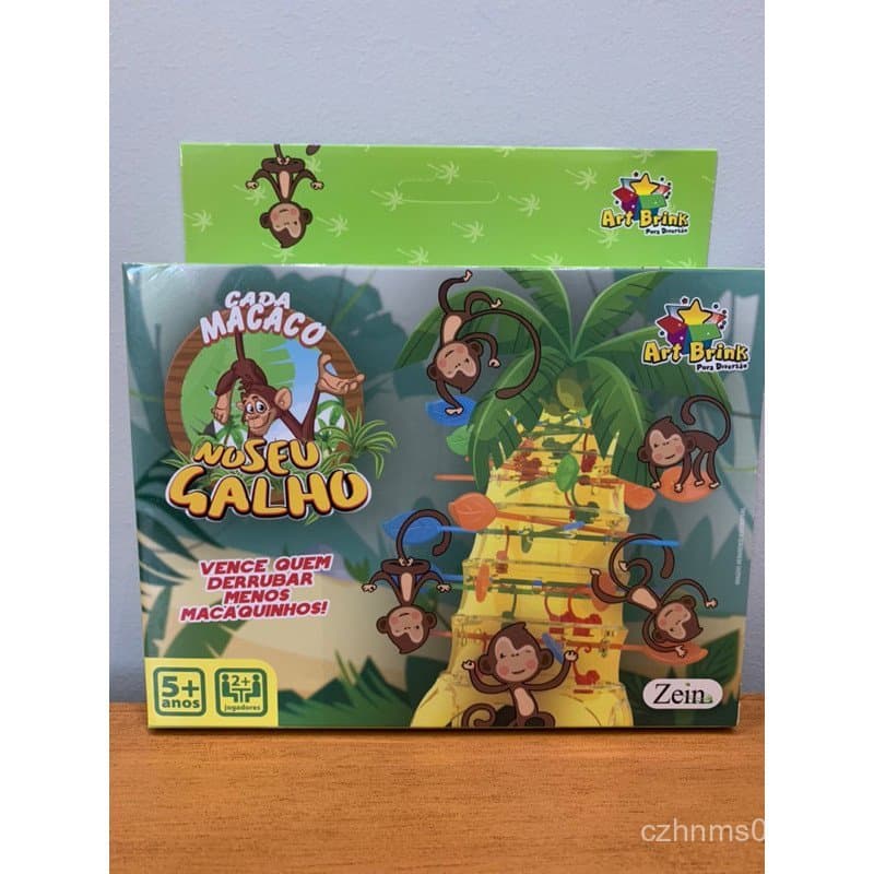 Jogo Pula Macaco Cada Macaco no seu galho - Jogo Infantil - Jogo Tabuleiro - Brinquedo Medio