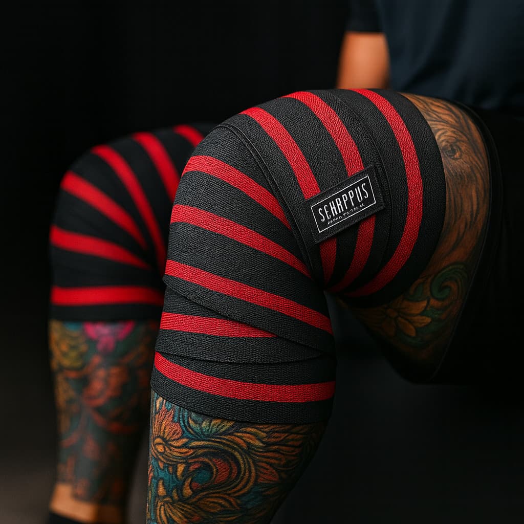 Faixa de Joelho Elástica para Treino Intenso -  Musculação, Powerlifting e Exercícios Intensos