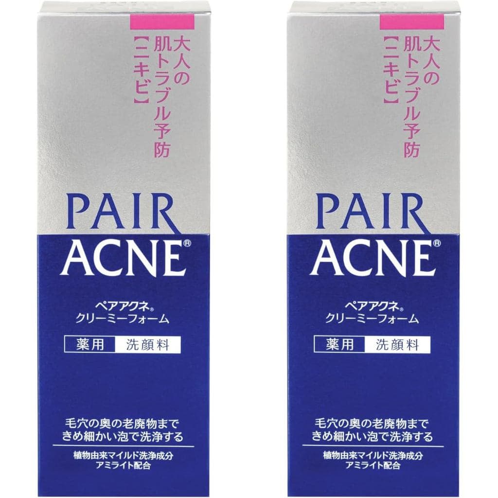 Lion Pair Ance Espuma Cremosa Antiacne, Creme de Limpeza Facial para Adultos, 2.82 oz (80g), Conjunto de 2, Limpador Fac