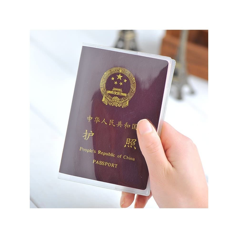 Capa protetora para passaporte, capa protetora para passaporte, porta-passaporte, transparente, à prova d'água, para via