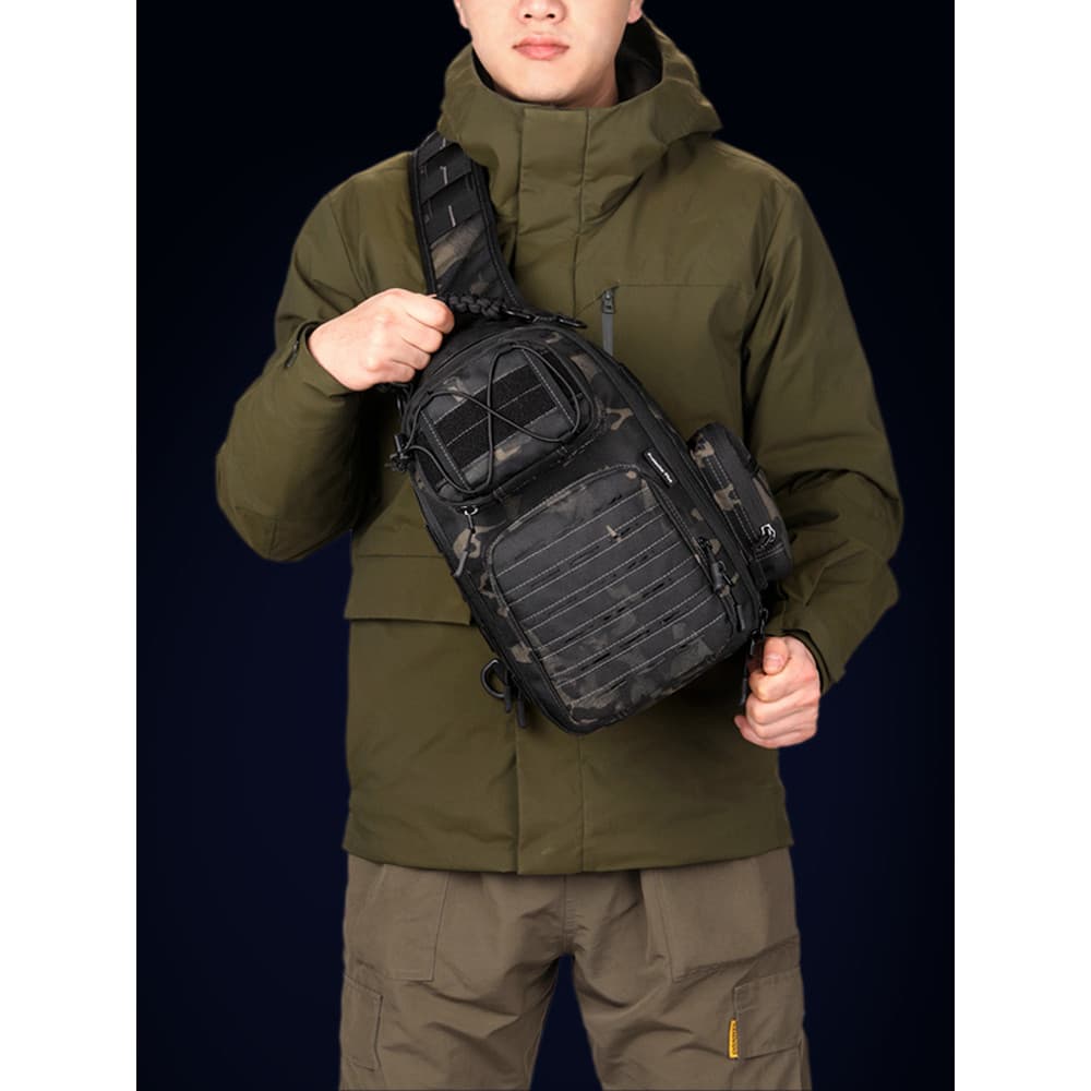 Guardian Apollo Bolsa de Peito Tática Ao Ar Livre Masculina Multifuncional Ventilador Militar Esportes Bolsa Mensageiro