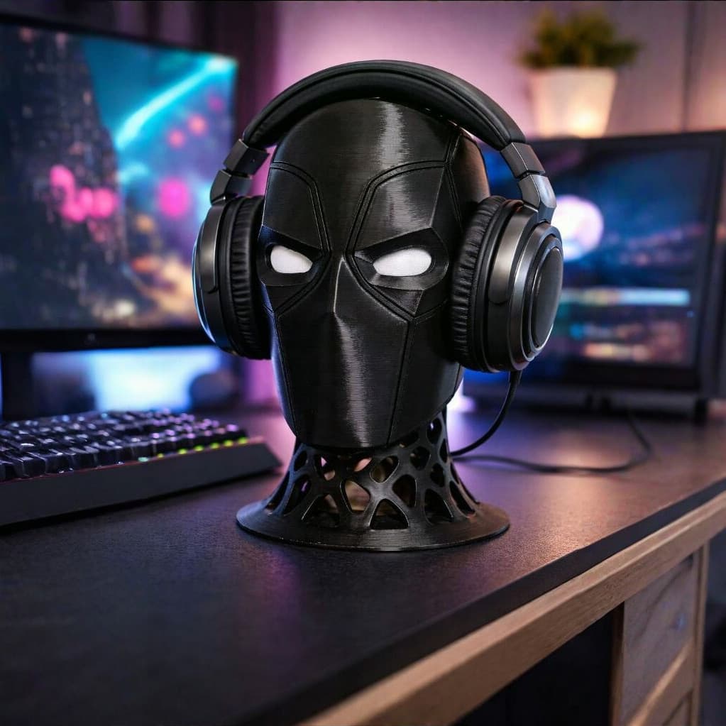 Suporte de Fone Headset de mesa Gamer Deadpool Premium PS5 Xbox PC
