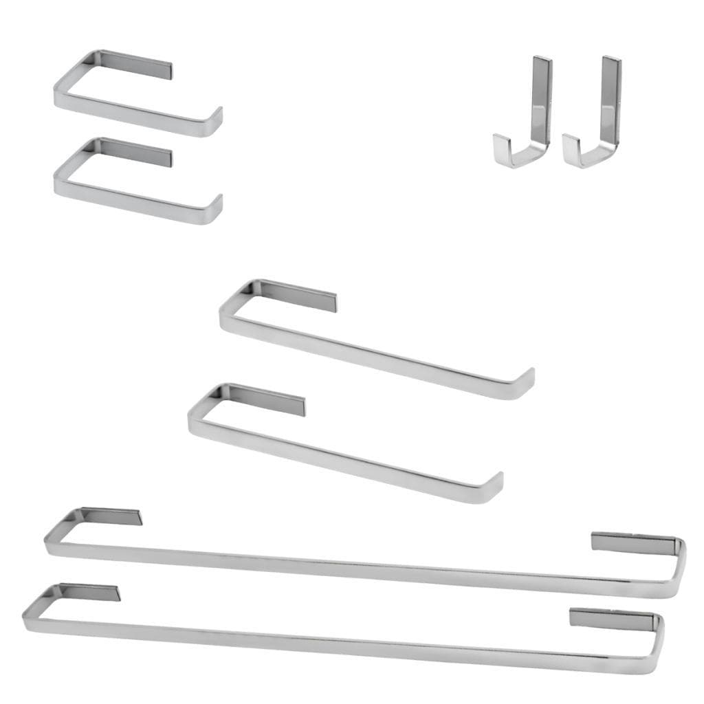 Combo 2 Kits Acessórios Para Banheiro 4 Peças Cromado Alto Brilho, Banheiro Elegante