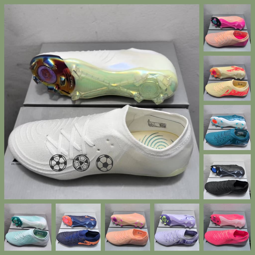 Novas Botas De Futebol De Cano Baixo Impermeáveis De Malha Completa Combinando Yuesha MD FG 39-45 Cores