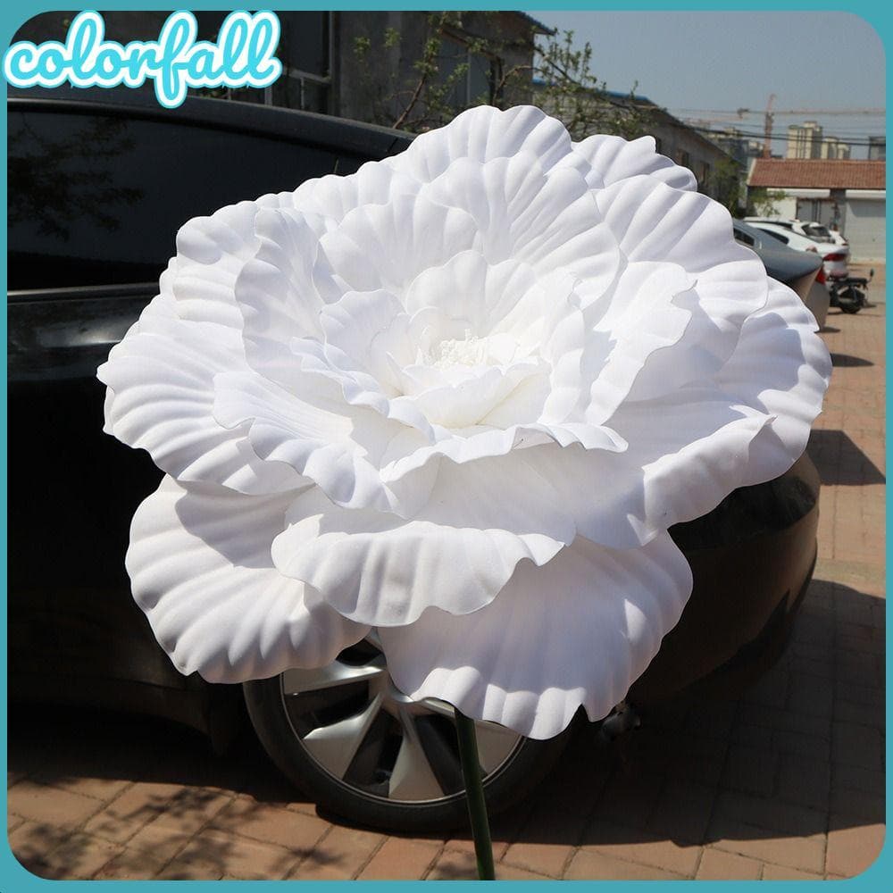 Flor De Peônia De Simulação COLORFALLC , Artificial De Exibição De Janela PE , Flores Falsas Gigantes De 40/50 Cm