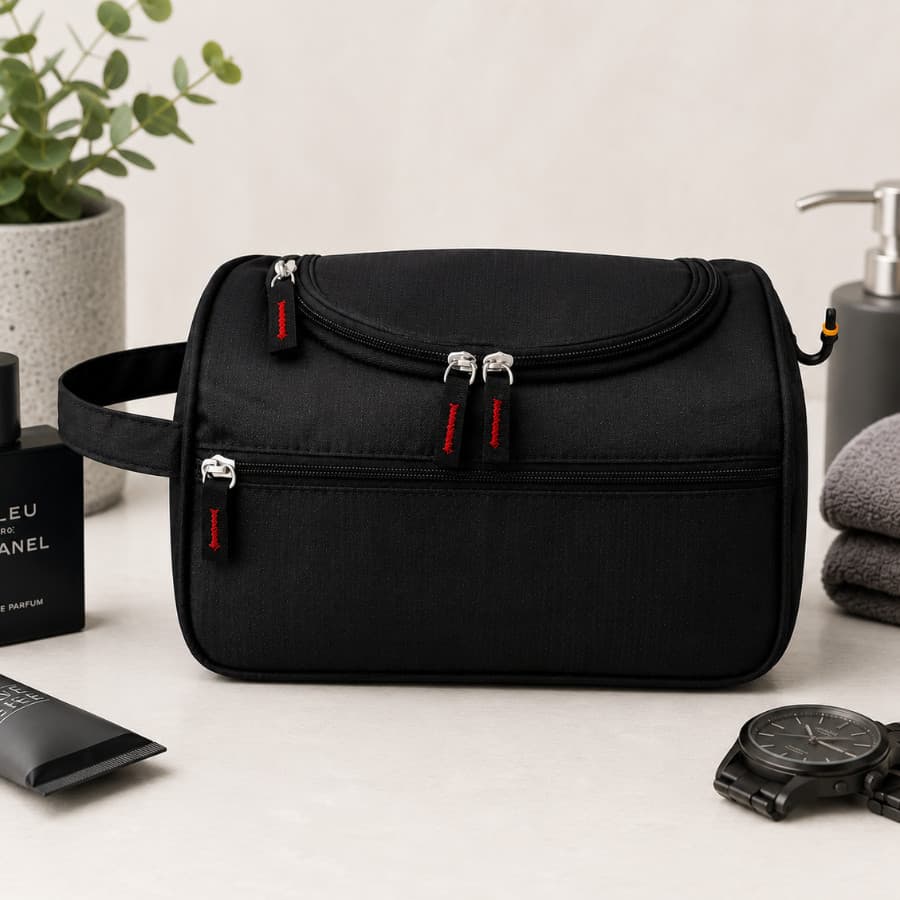 Bolsa Necessaire Grande Impermeavel  Feminina Masculina Ideal Para Viagem - Couro Sintético