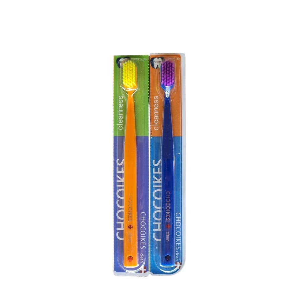Escova Dental Ultrasoft Extra Macia Chocoikes Premium Laranja kit com 2 unidades