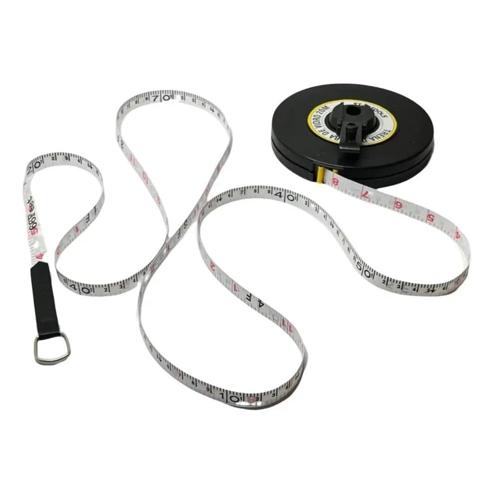 Trena Métrica 10M Fibra de Vidro - Preta