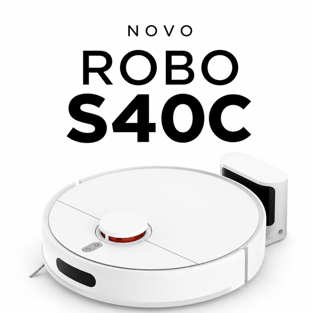!! NOVO!! Robô Aspirador S40C 5mil PA Inteligente Aspira Passa Pano Auto Recarga