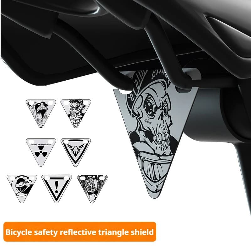 Placa Triangular Refletiva ENLEE para Bicicleta, Filme Refletivo de Advertência para Ciclismo Noturno em Bicicletas de M