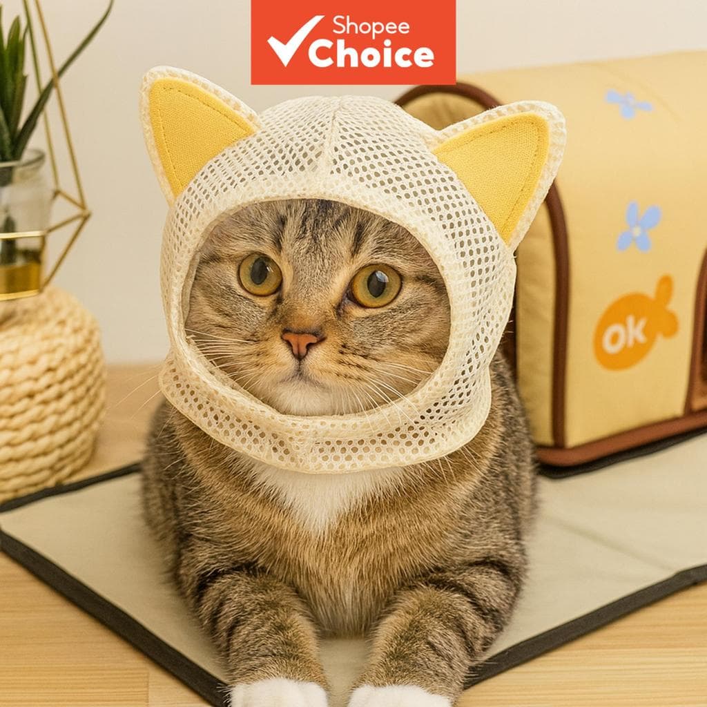 Máscara Anti-Mordida para Gatos, Focinheira Anti-Latido para Animais, Ideal para Injeções e Banhos