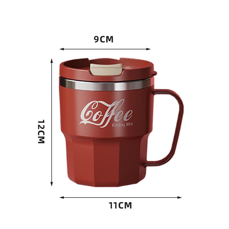 Wow personalizado 304 caneca de aço inoxidável escritório xícara de café com tampa dupla camada isolamento térmico Anti-