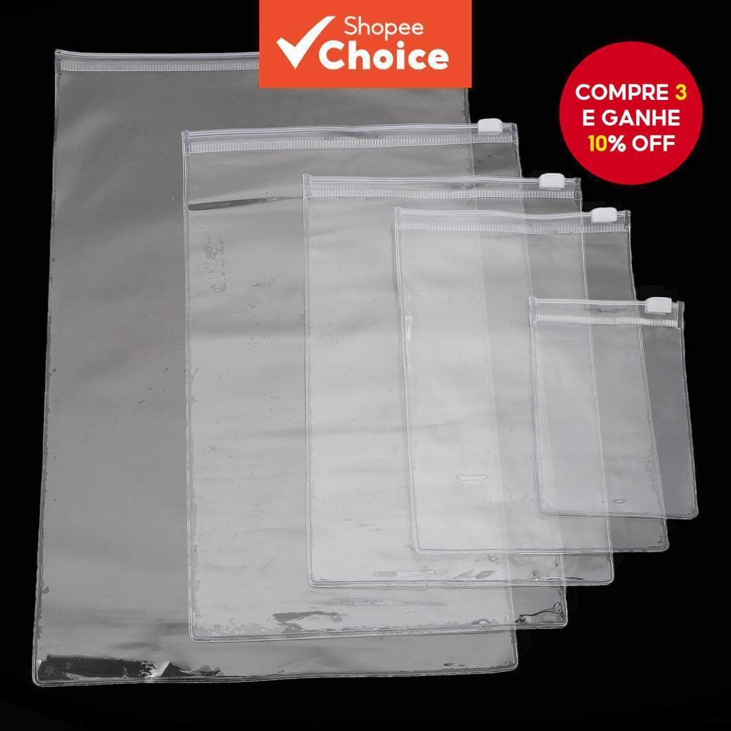 Sacos De Joias Ziplock De PVC Transparente-Reutilizáveis , Espessados E Autovedantes Para Embalagens Armazenamento De Pr