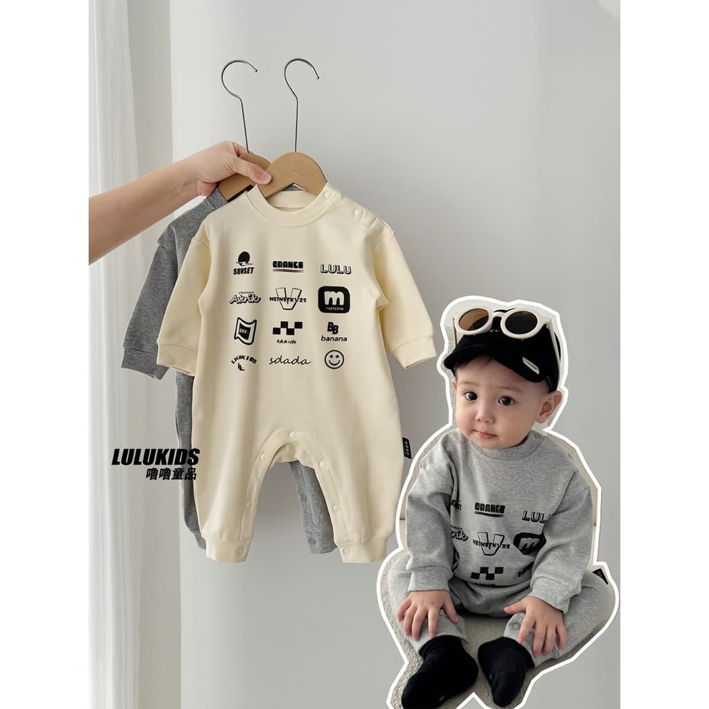 Pequeno mês de idade bebê Casual macacão ins estilo versão coreana primavera outono bebê manga comprida solto macacão pa