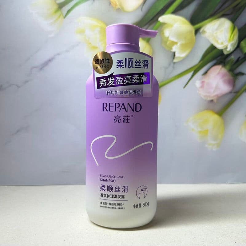Shampoo sedoso suave e brilhante 500 cabelos crespos lisos Shampoo de fragrância suave e brilhante
