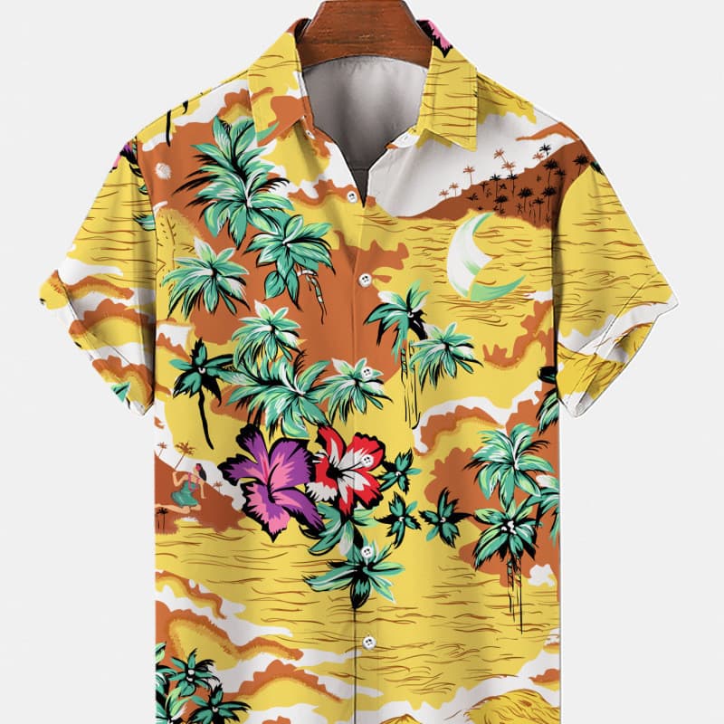 11 Novo Estilo Animal Planta 3D Impressão Digital Casual Moda Masculina Camisa de Praia de Manga Curta2220260704