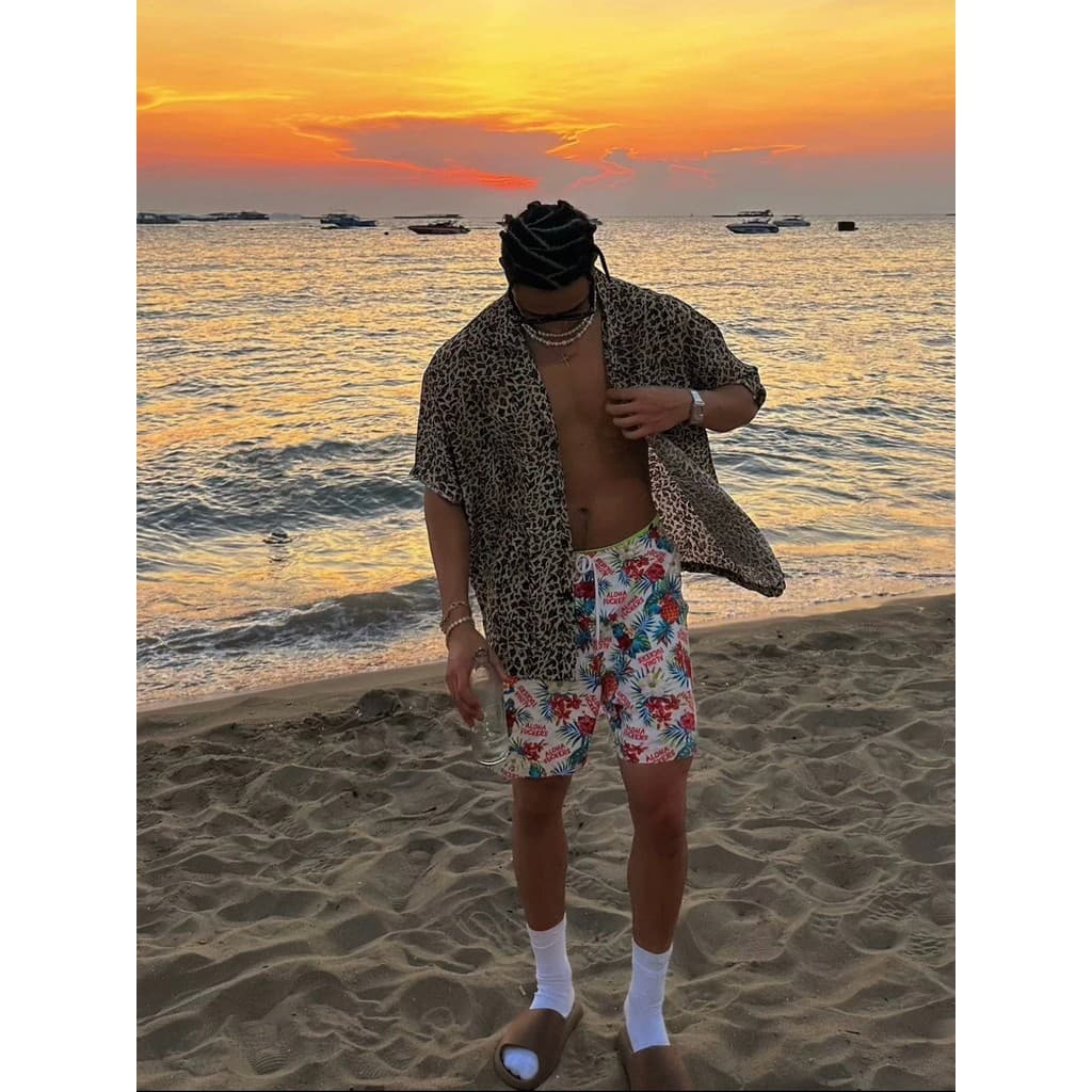 Verão Seaside cor praia Shorts de secagem rápida masculino americano Casual solto treinamento ao ar livre esportes quart