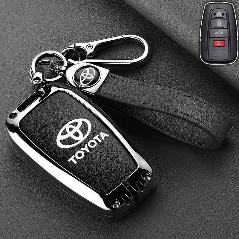 Capa de Proteção para Chave de Carro, Couro Toyota Corolla Altis Cross Camry RAV4 3814