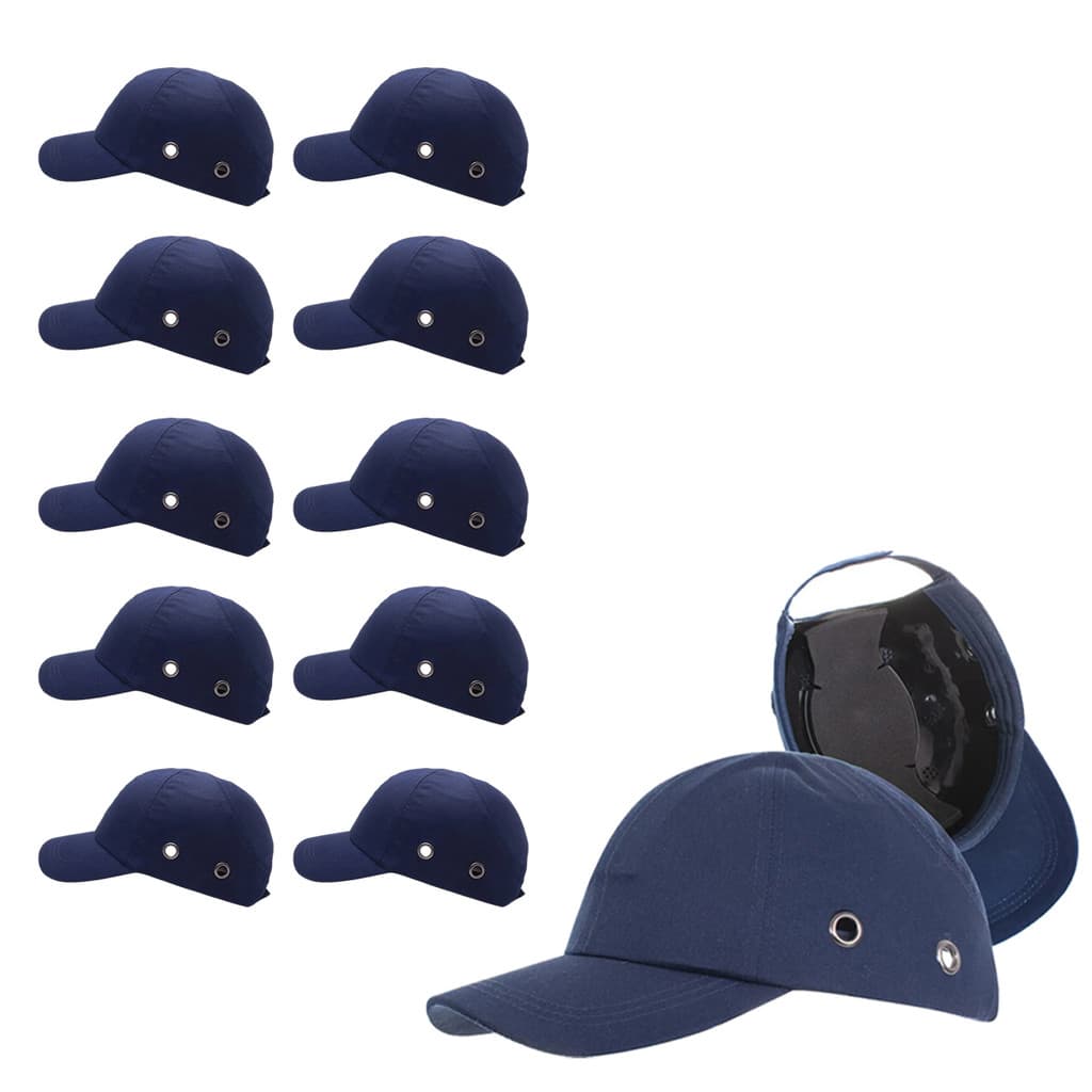 Bone com Capacete EPI Kit 10 Uni Obra Seguranca do Trabalho Casquete Conserto Construcao Oficina Resistente Protecao