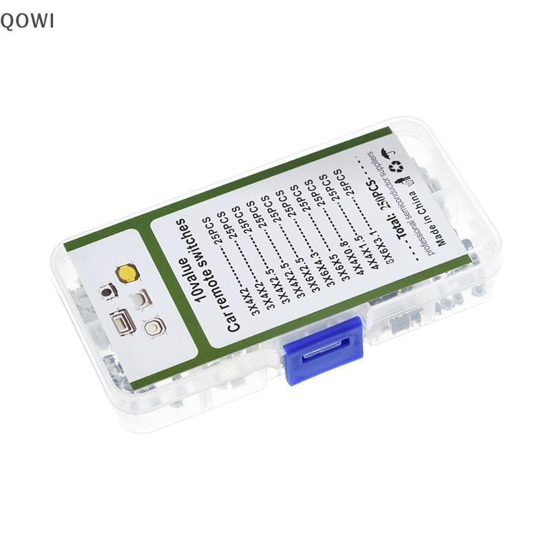 qo 100/250 Pçs Botão Interruptor Do Carro 10 Tipos Durável Controle Remoto Chaves Toque Microinterruptor Com Caixa br