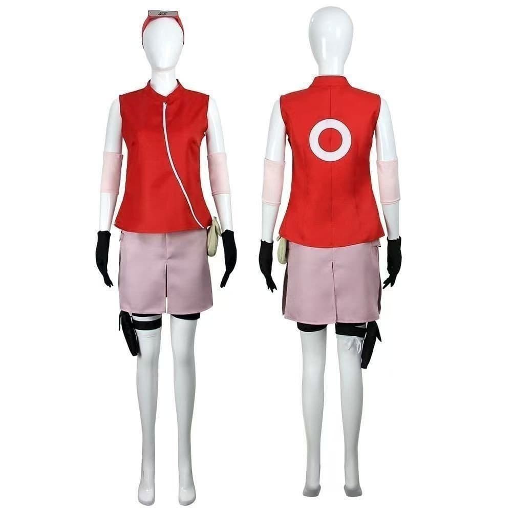 Fantasia de Cosplay de Naruto Shippuden, Haruno Sakura, Conjunto de Anime Japonês, ENFF MZH9 OFKO RPG Game 0VLQ GKYQ