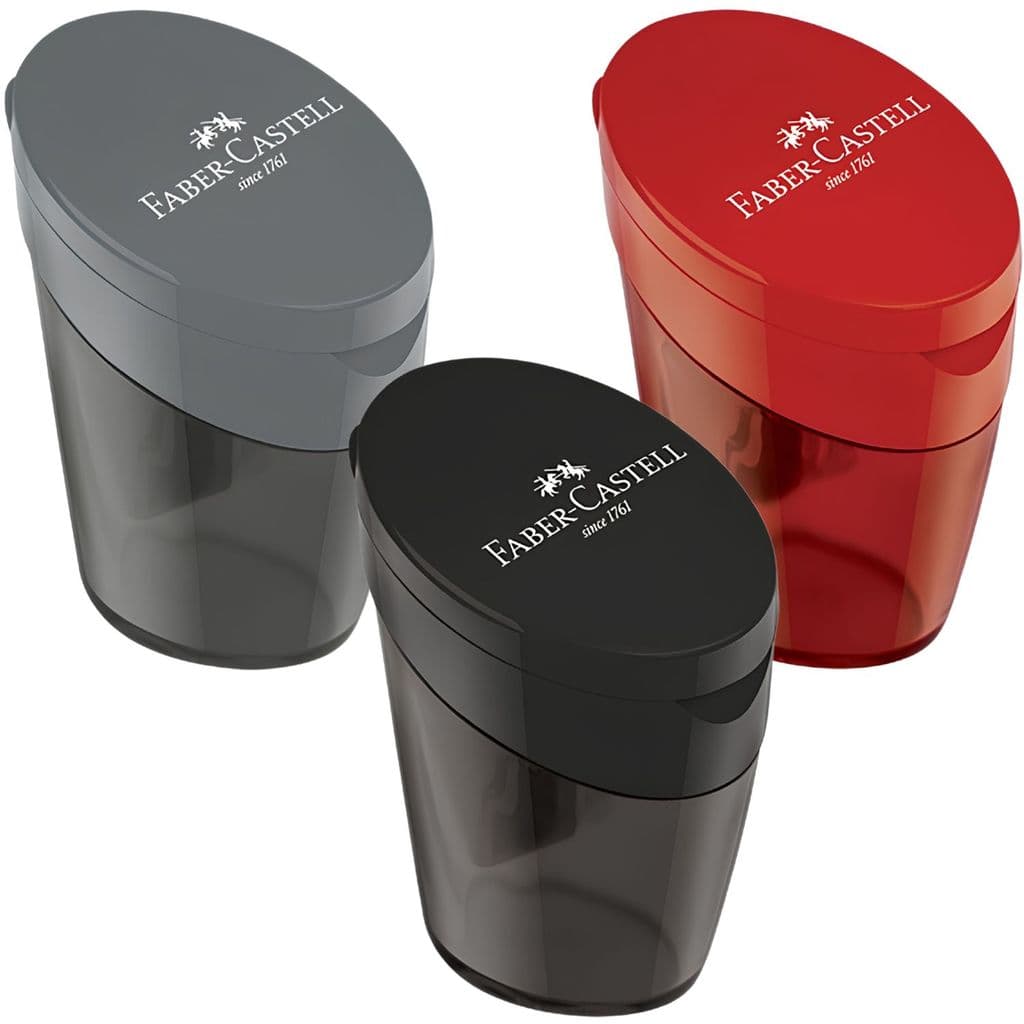 Apontador Com Depósto Faber Castell Elipse Escolar Flip