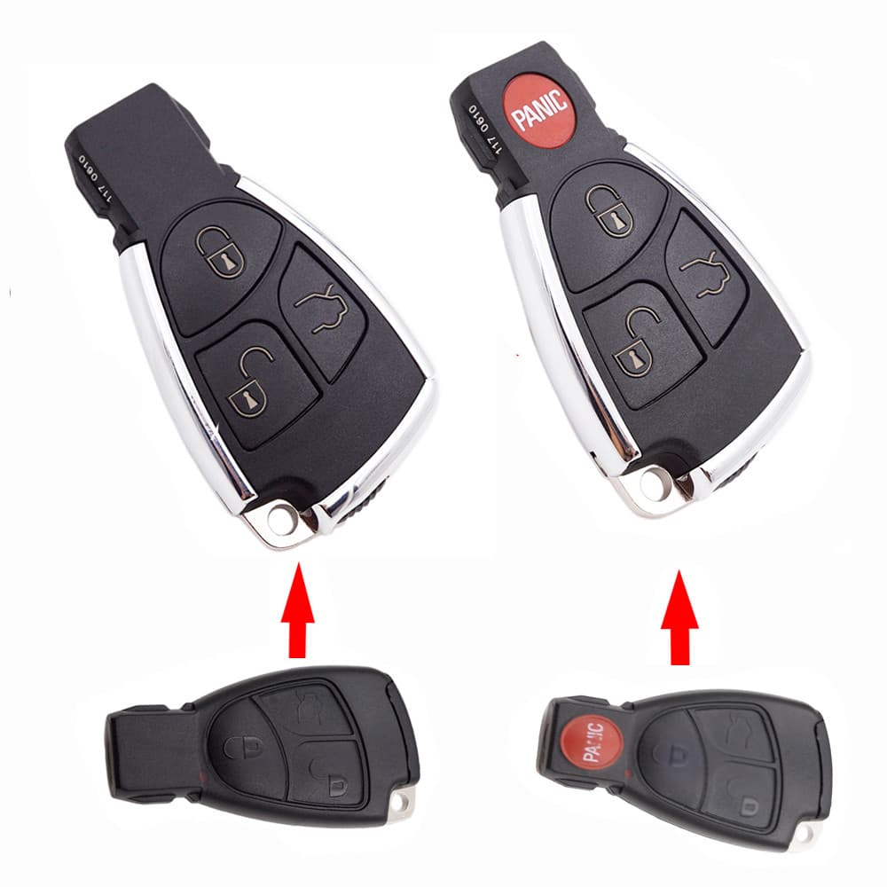 Shell chave do carro adequado para antigo Benz fábrica Original modificado Metal borda brilhante modelo inteligente iníc